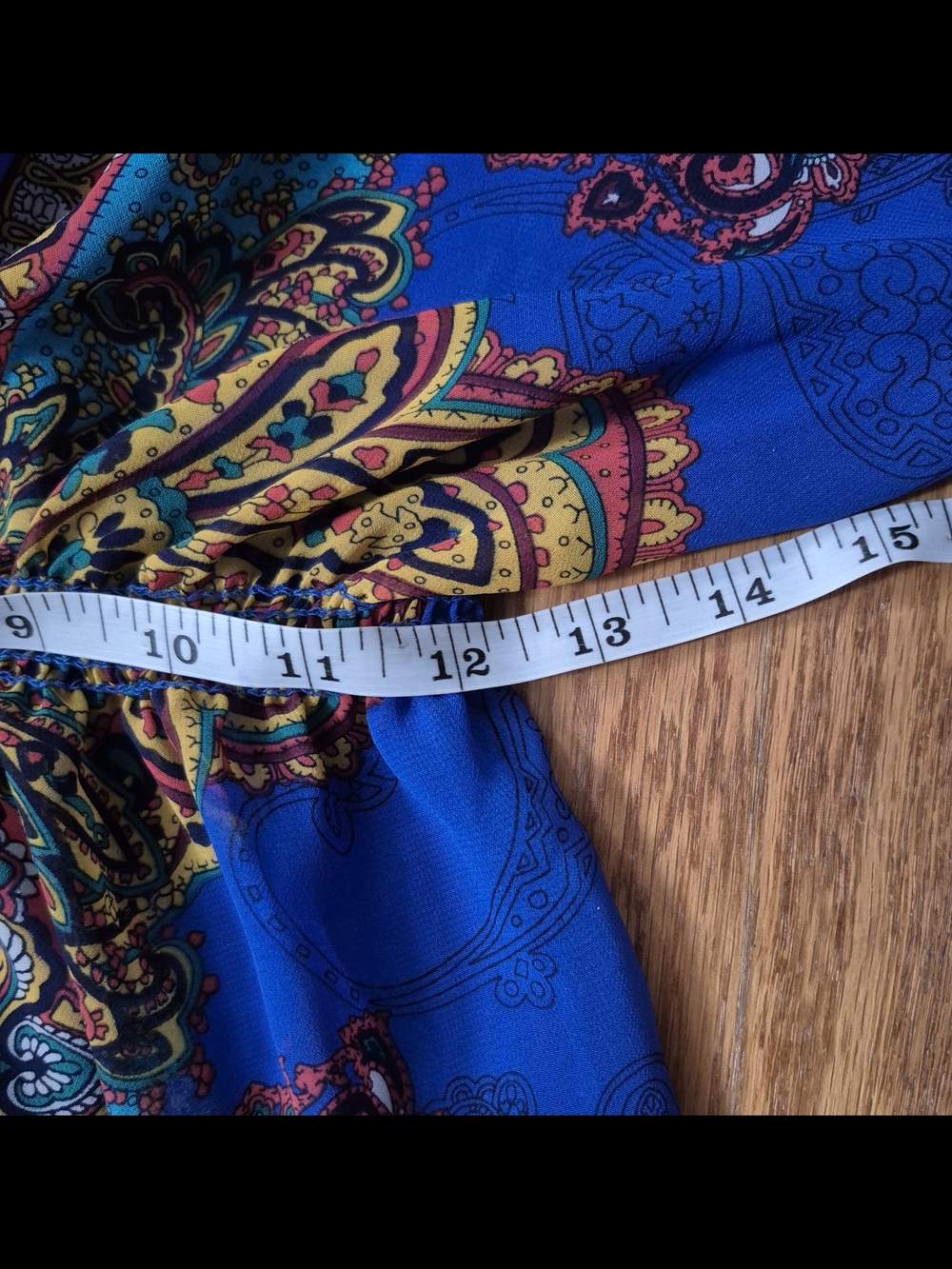 Boho 90s Vibe V-Neck Paisley Sheer Tunic Top Small - Picture 7 of 11